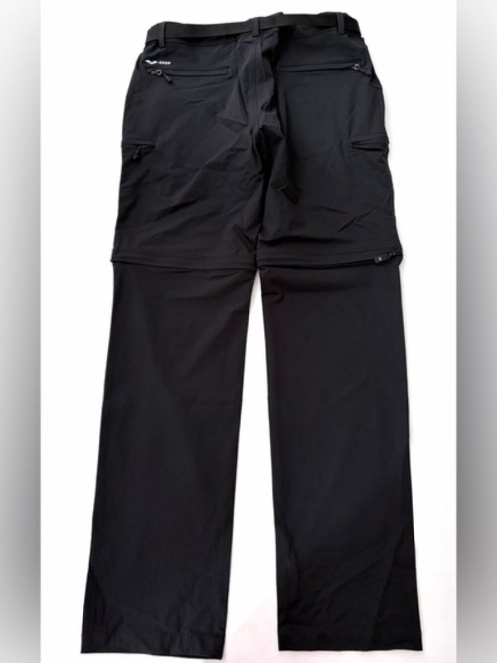 MIER Men's Hiking Convertible Zip Off Pants Outdoor Black New size Large
